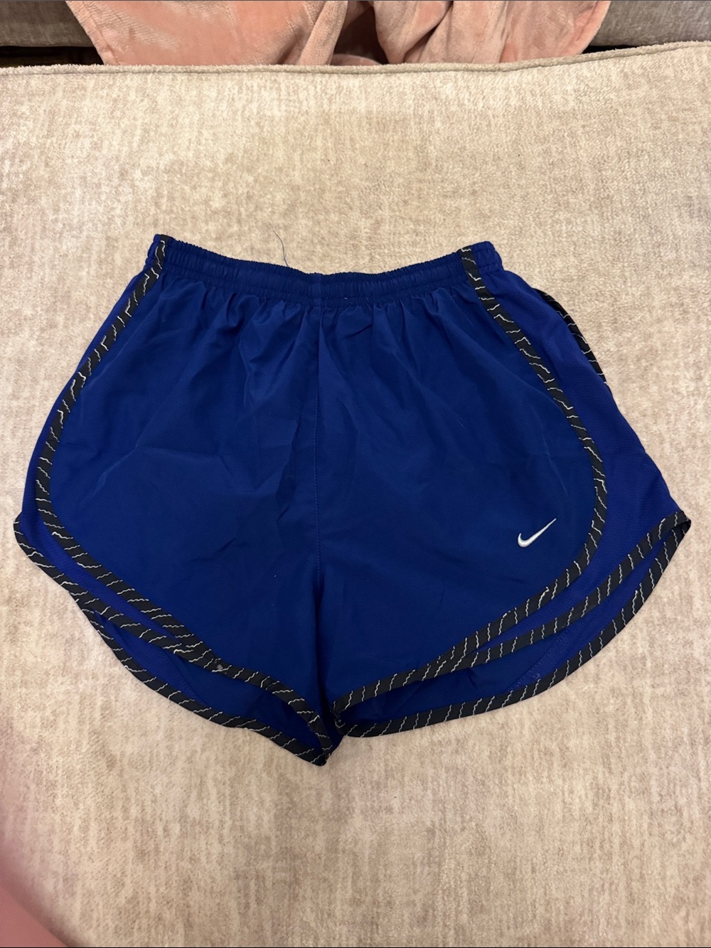 Nike Women's Royal Blue Athletic Running Shorts with Contrast Trim